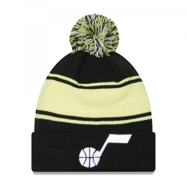 Шапка с помпоном Utah Jazz New Era Chilled Cuffed Knit - Black