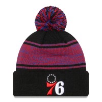 Шапка с помпоном Philadelphia 76ers New Era Chilled Cuffed Knit - Black