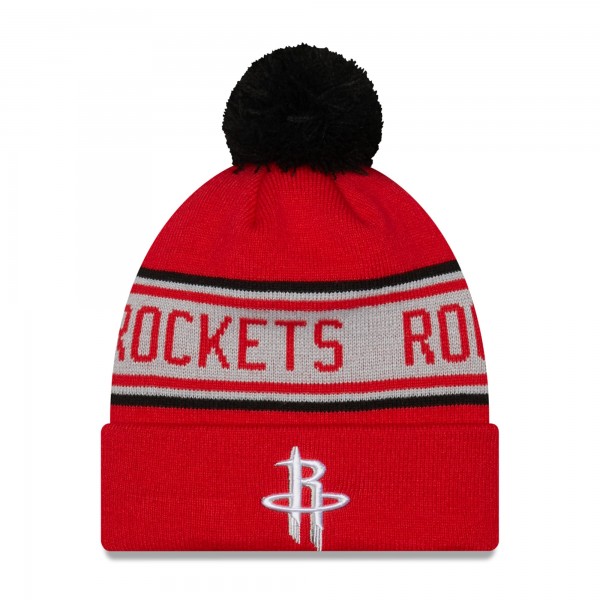 Шапка с помпоном Houston Rockets New Era Repeat Cuffed Knit - Red