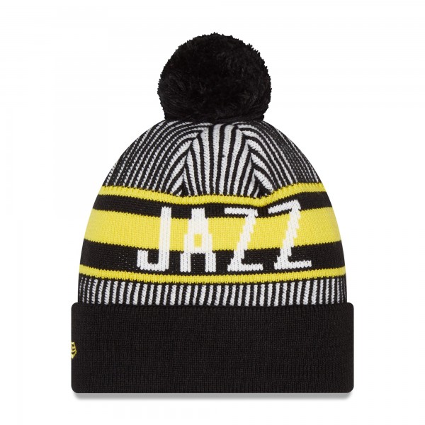 Шапка с помпоном Utah Jazz New Era Striped Cuffed - Navy