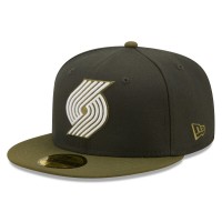 Бейсболка Portland Trail Blazers New Era Two-Tone 59FIFTY - Charcoal/Olive