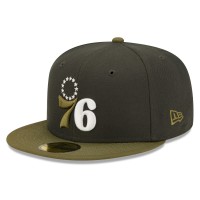 Бейсболка Philadelphia 76ers New Era Two-Tone 59FIFTY - Charcoal/Olive