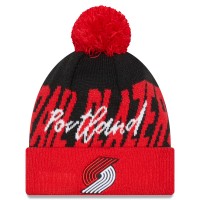 Шапка с помпоном Portland Trail Blazers New Era Confident Cuffed Knit - Black/Red