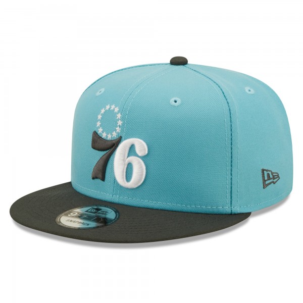 Бейсболка Philadelphia 76ers New Era Two-Tone 9FIFTY - Turquoise/Charcoal