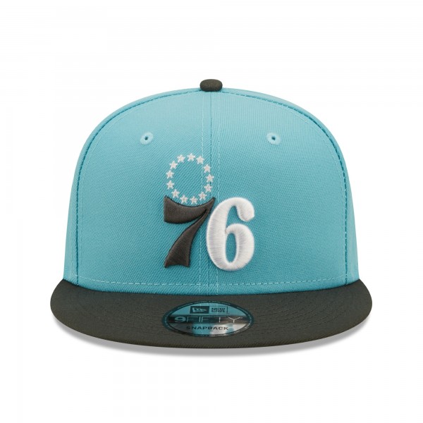 Бейсболка Philadelphia 76ers New Era Two-Tone 9FIFTY - Turquoise/Charcoal