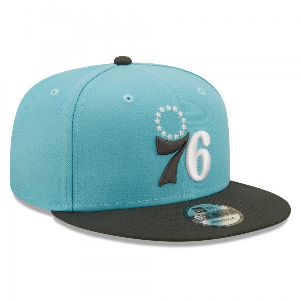 Бейсболка Philadelphia 76ers New Era Two-Tone 9FIFTY - Turquoise/Charcoal
