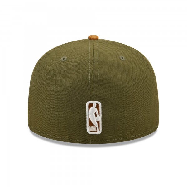 Бейсболка Portland Trail Blazers New Era Two-Tone 59FIFTY - Olive/Orange