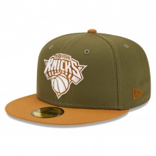 Бейсболка New York Knicks New Era Two-Tone 59FIFTY - Olive/Orange