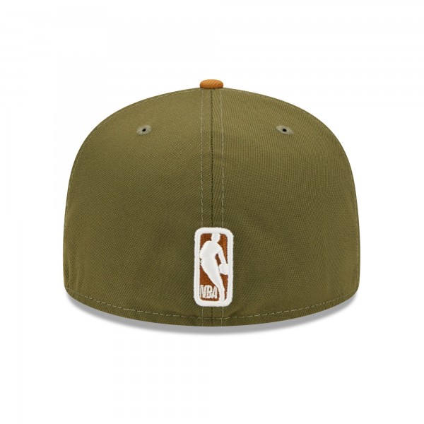 Бейсболка Philadelphia 76ers New Era Two-Tone 59FIFTY - Olive/Orange