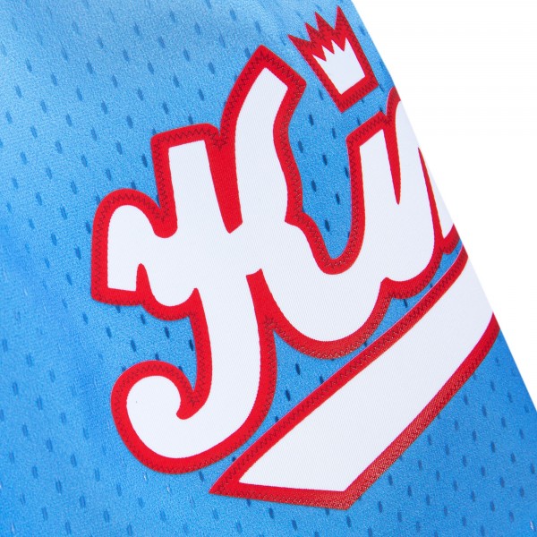 Шорты Sacramento Kings Mitchell & Ness 1985/86 Hardwood Classics Fadeaway Reload 3.0 Swingman - White/Light Blue
