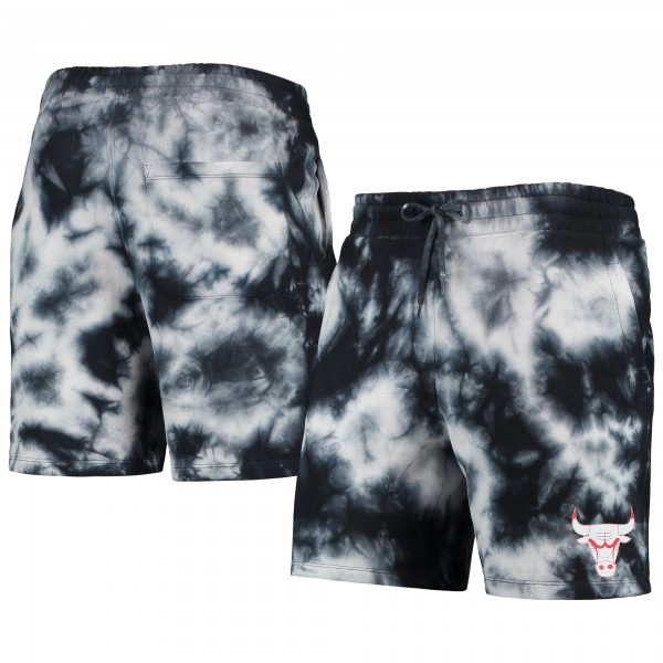Шорты Chicago Bulls New Era Black Fleece Tie-Dye