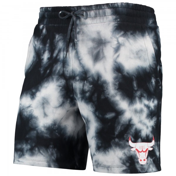 Шорты Chicago Bulls New Era Black Fleece Tie-Dye
