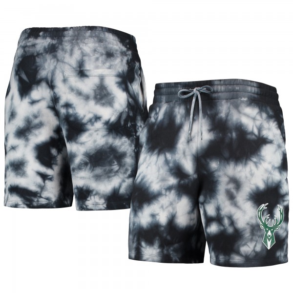 Шорты Milwaukee Bucks New Era Fleece Tie-Dye - Black