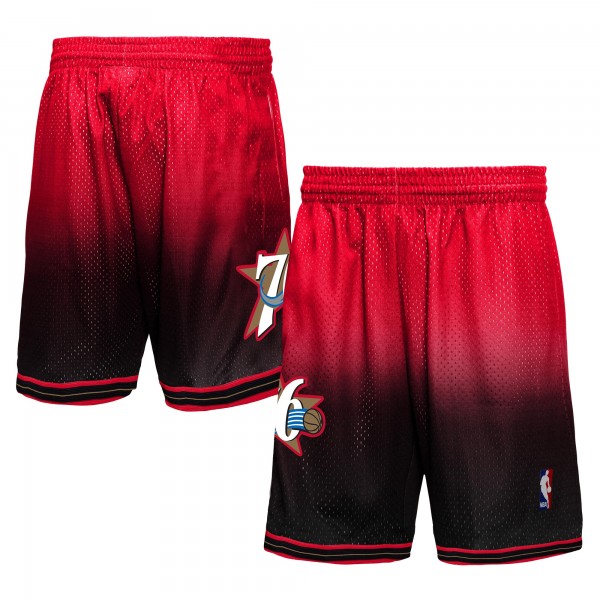 Шорты Philadelphia 76ers Mitchell & Ness 2000/01 Hardwood Classics Fadeaway Reload 3.0 Swingman - Black/Red