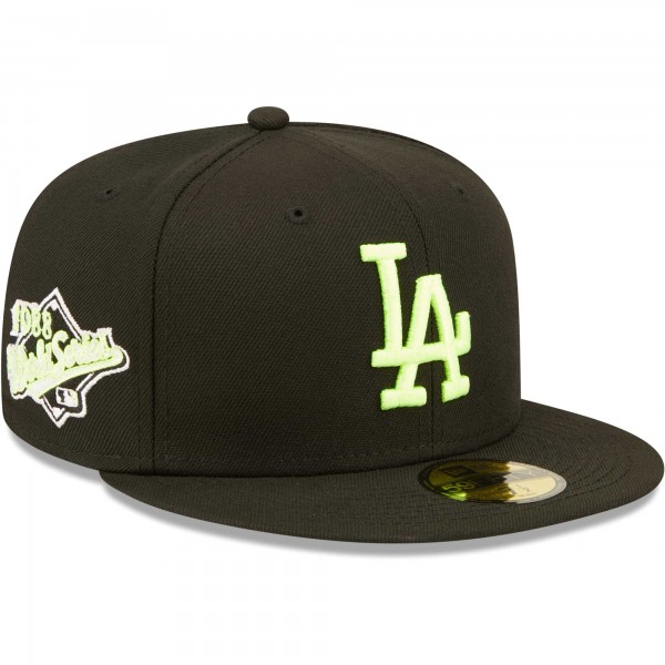 Бейсболка Los Angeles Dodgers New Era Summer Pop 1988 World Series 59FIFTY Snake Undervisor - Black