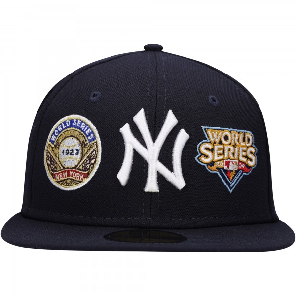 Бейсболка New York Yankees New Era Historic World Series Champions 59FIFTY - Navy