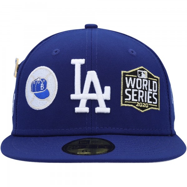 Бейсболка Los Angeles Dodgers New Era Historic World Series Champions 59FIFTY - Royal