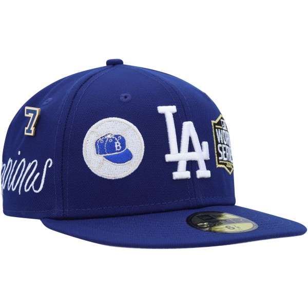 Бейсболка Los Angeles Dodgers New Era Historic World Series Champions 59FIFTY - Royal