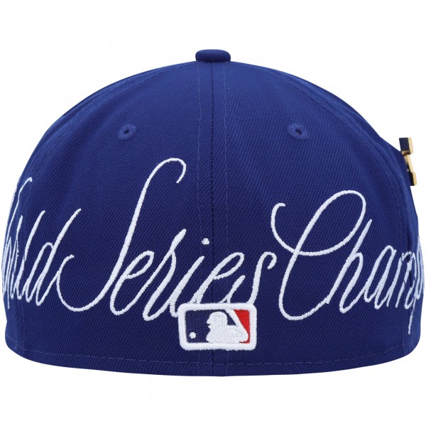 Бейсболка Los Angeles Dodgers New Era Historic World Series Champions 59FIFTY - Royal