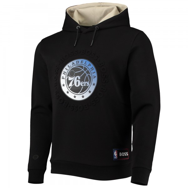 Толстовка Philadelphia 76ers NBA x Hugo Boss Bounce Logo Tri-Blend - Charcoal