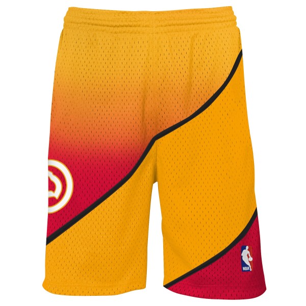 Шорты Atlanta Hawks Mitchell & Ness Youth 1986/87 Hardwood Classics Fadeaway Reload 3.0 Swingman - Gold/Red