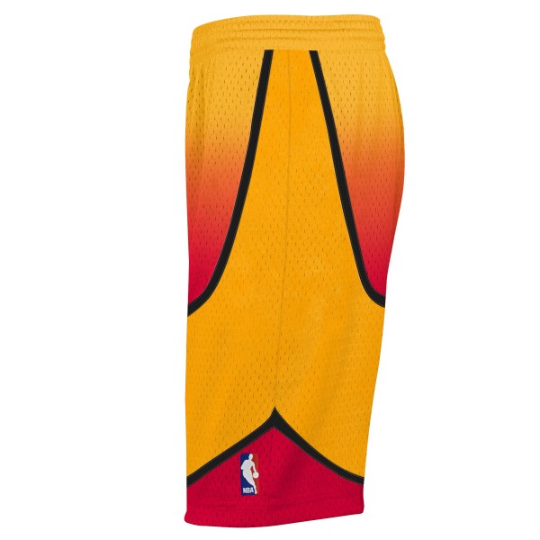 Шорты Atlanta Hawks Mitchell & Ness Youth 1986/87 Hardwood Classics Fadeaway Reload 3.0 Swingman - Gold/Red