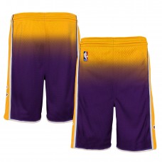 Шорты Los Angeles Lakers Mitchell & Ness Youth 2009/10 Hardwood Classics Fadeaway Reload 3.0 Swingman - Gold/Purple