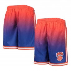 Шорты New York Knicks Mitchell & Ness Youth 1991/92 Hardwood Classics Fadeaway Reload 3.0 Swingman - Orange/Royal