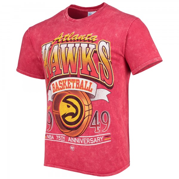 Футболка Atlanta Hawks '47 75th Anniversary City Edition Mineral Wash Vintage Tubular - Red