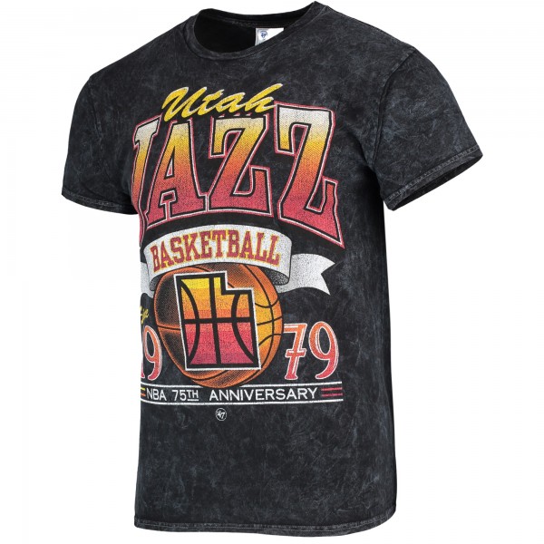 Футболка Utah Jazz '47 75th Anniversary City Edition Mineral Wash Vintage Tubular - Black