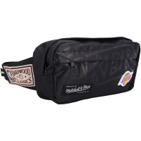 WoLos Angeles Lakers Mitchell & Ness Black Hardwood Classics Fanny Pack