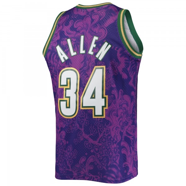 Игровая форма  Ray Allen Milwaukee Bucks Mitchell & Ness Hardwood Classics 2000-01 Lunar New Year Swingman - Purple