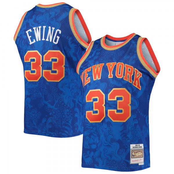 Игровая форма  Patrick Ewing New York Knicks Mitchell & Ness Hardwood Classics 1991-92 Lunar New Year Swingman - Blue