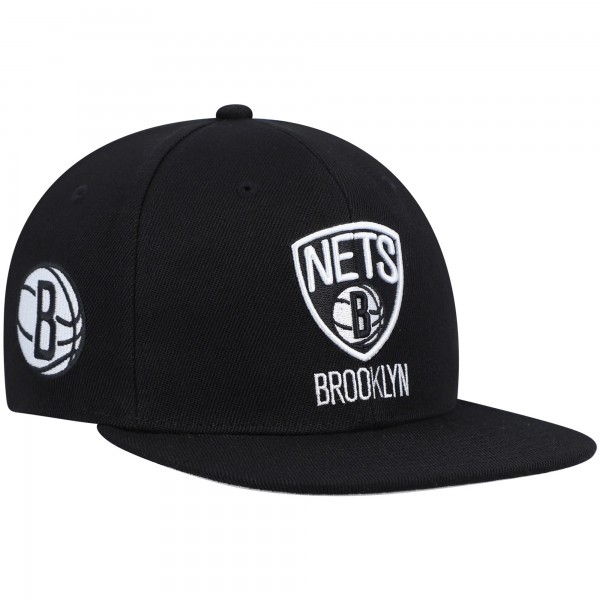 Бейсболка Brooklyn Nets Mitchell & Ness Logo Core Side - Black