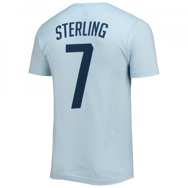 Футболка Raheem Sterling Manchester City Name &amp; Number - Light Blue