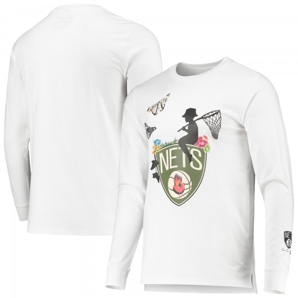 Футболка с длинным рукавом Brooklyn Nets White Sue Tsai