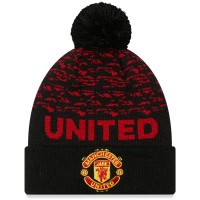 Шапка с помпоном Manchester United New Era Marl Cuffed Knit - Black