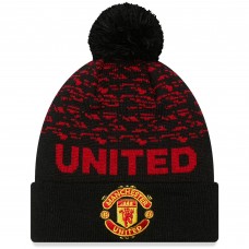 Шапка с помпоном Manchester United New Era Marl Cuffed Knit - Black