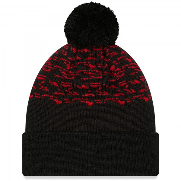 Шапка с помпоном Manchester United New Era Marl Cuffed Knit - Black