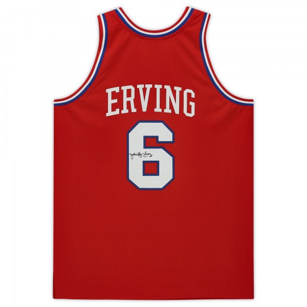Autographed Philadelphia 76ers Julius Erving Fanatics Authentic Red Mitchell & Ness Hardwood Classics Authentic Jersey