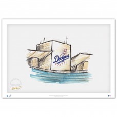 Los Angeles Dodgers Minimalist Dodgers Stadium 8.5 x 11 Fine Art Print