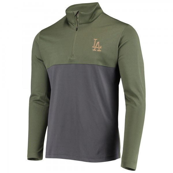 Кофта на короткой молнии Los Angeles Dodgers Levelwear Delta Pursue - Olive