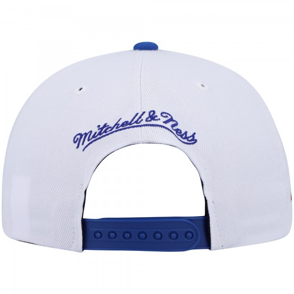 Бейсболка Philadelphia 76ers Mitchell & Ness Hardwood Classics 50th Anniversary - White/Royal