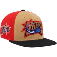 Бейсболка Philadelphia 76ers Mitchell & Ness Hardwood Classics On The Block - Gold/Black