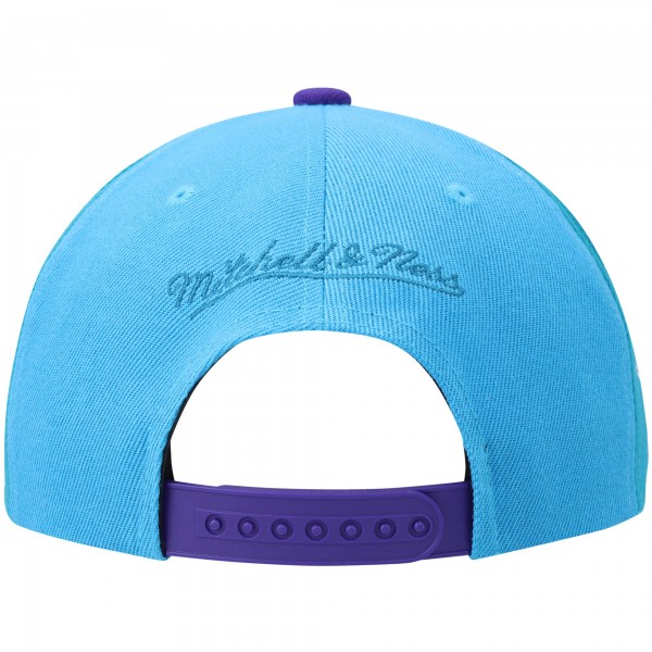 Бейсболка Utah Jazz Mitchell & Ness Hardwood Classics On The Block - Turquoise/Purple