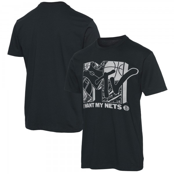 Футболка Brooklyn Nets Junk Food NBA x MTV I Want My - Black
