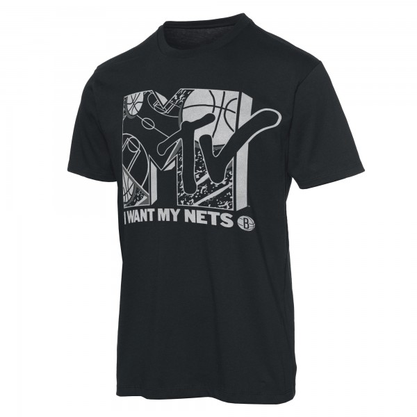 Футболка Brooklyn Nets Junk Food NBA x MTV I Want My - Black