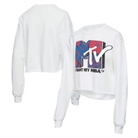 Кофта Женская Junk Food White NBA x MTV I Want My Cropped Fleece