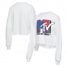 Кофта Женская Junk Food White NBA x MTV I Want My Cropped Fleece