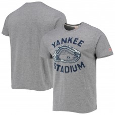 New York Yankees Homage Gray Yankee Stadium Tri-Blend T-Shirt